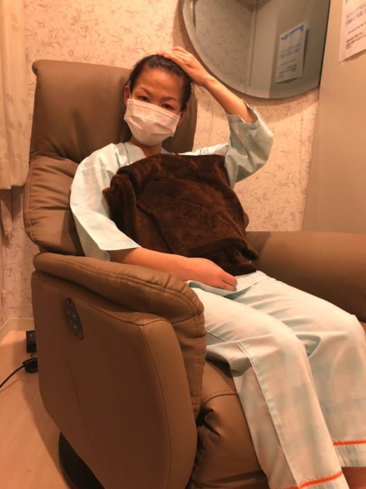 しこりの切除手術を受けた日/だいたひかるオフィシャルブログ(Ameba)より