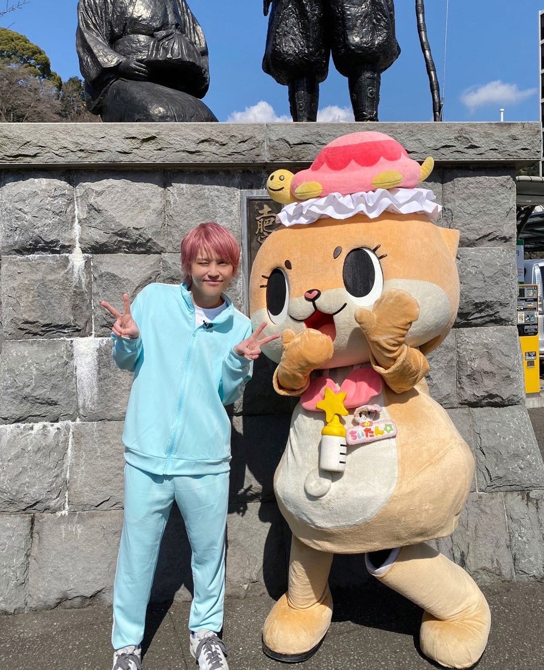 （左から）手越祐也、ちぃたん☆（提供写真）