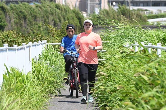 練習中の近藤春菜(C)日本テレビ