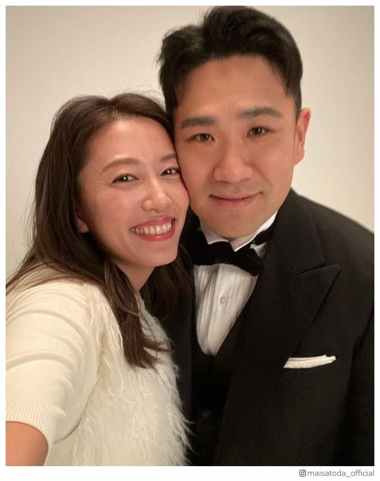 里田まい、夫・田中将大との“頬寄せ密着2ショット”公開「ラブラブすぎる」「理想の夫婦」と反響