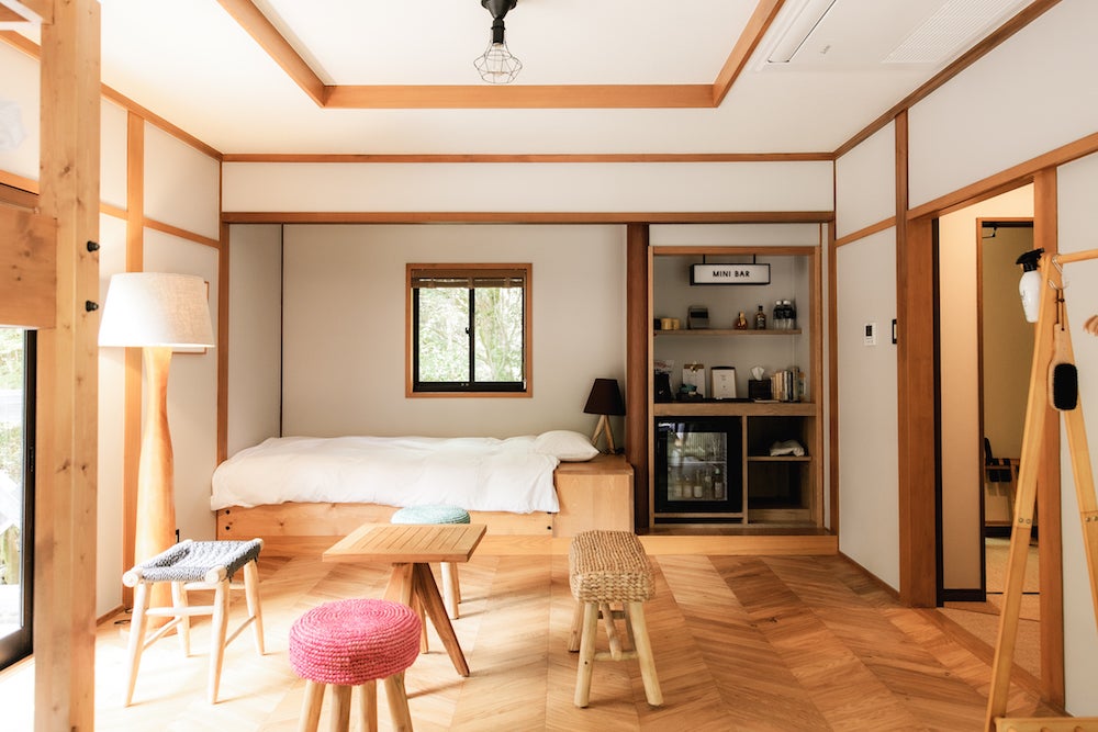 四万十川源流、森の国『水際のロッジ』／画像提供：サン・クレア