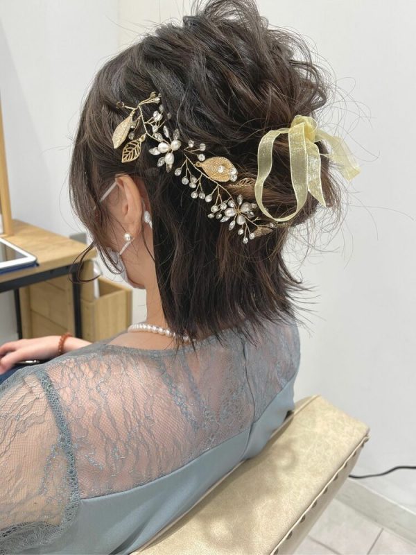 結婚式 ショートヘアアレンジ集 短くても華やかに出来る おすすめの方法 モデルプレス