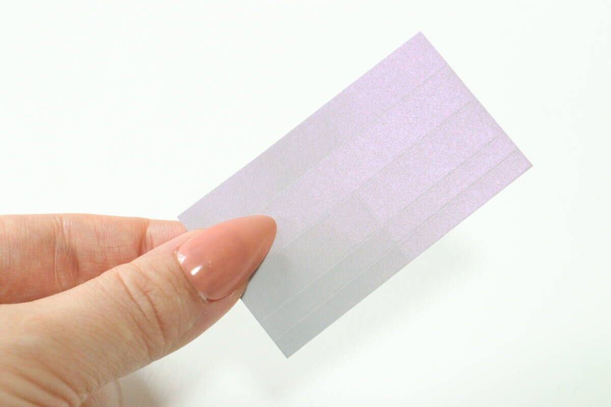 ダイソー　反射ラベル（パステル・オーロラ系）