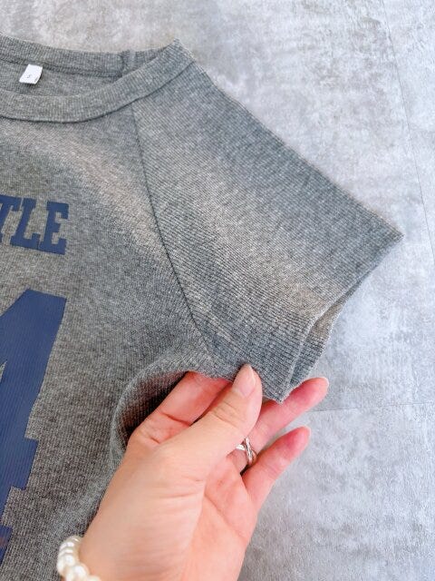 coca　テレコリブロゴTシャツ　袖は短め