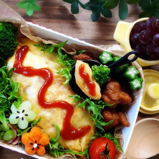 オムライス弁当の上手な詰め方って 崩れにく綺麗に包むコツをご紹介 モデルプレス