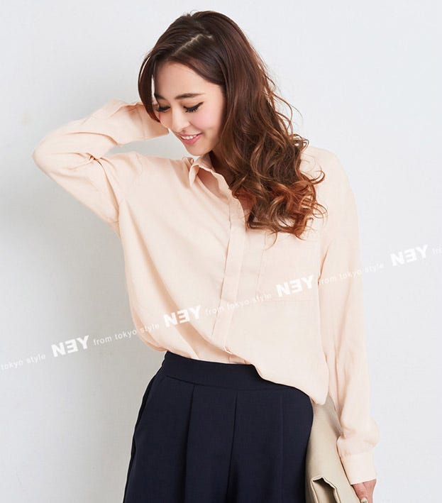 シンプルジョーゼットブラウス/シャツ「Galoo Shoppers」3,974円(税込)/画像提供:Galoo Shoppers