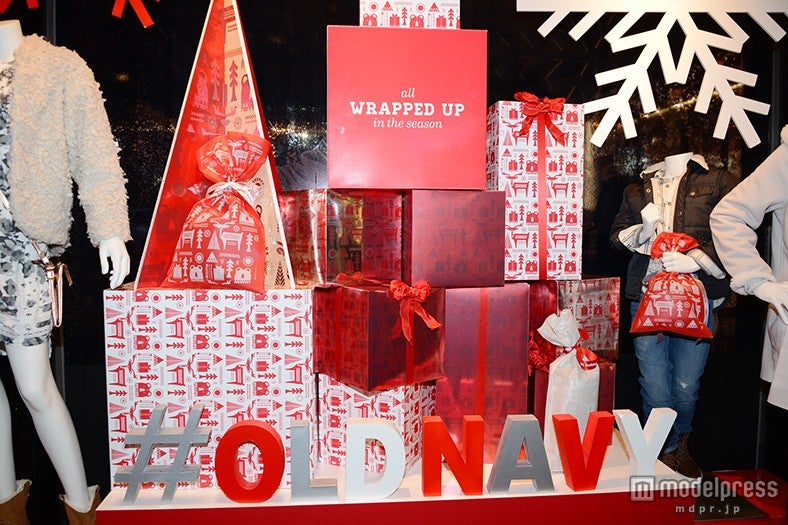 クリスマスをイメージしたディスプレイ