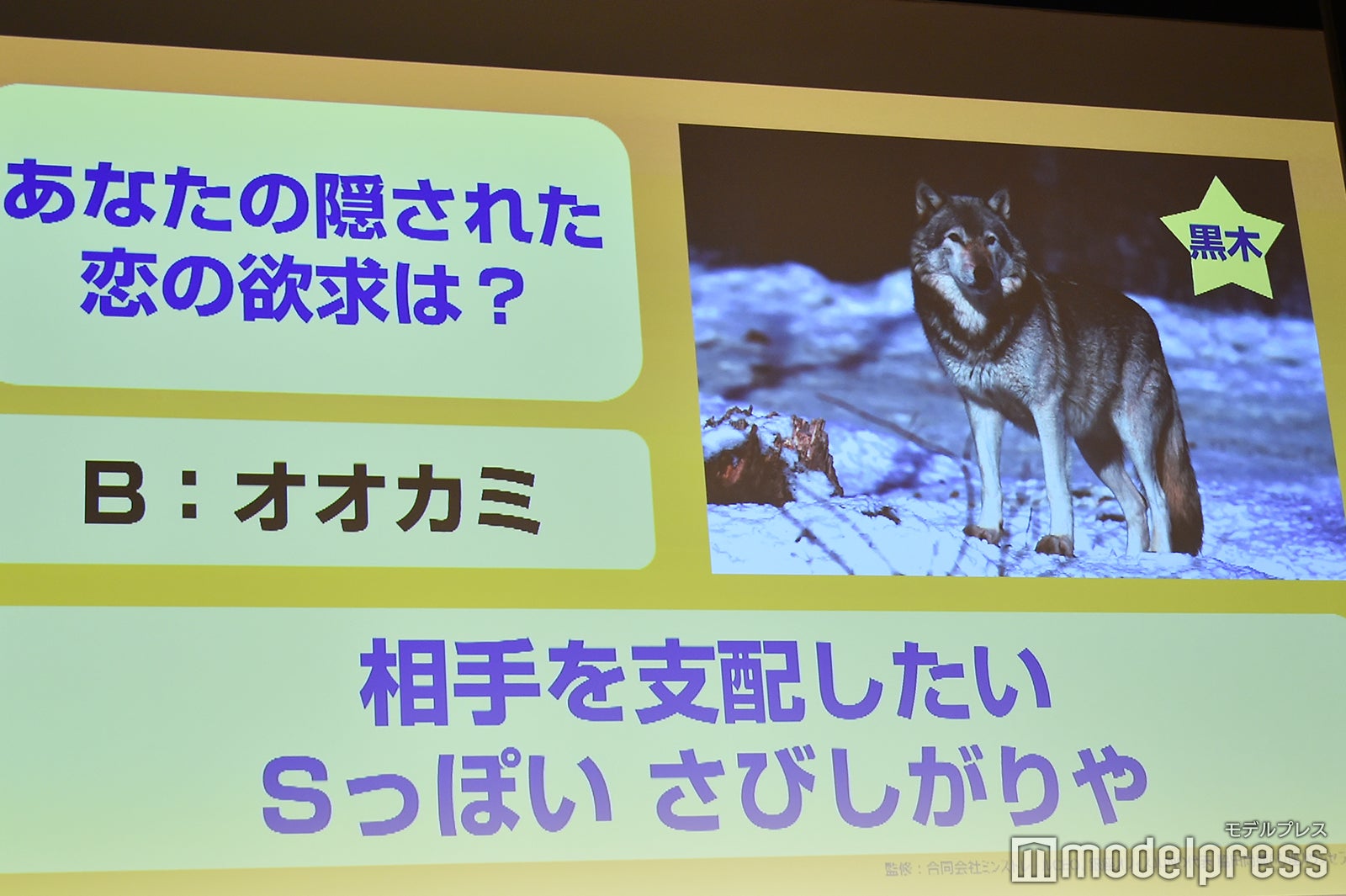 心理テスト結果 （C）モデルプレス