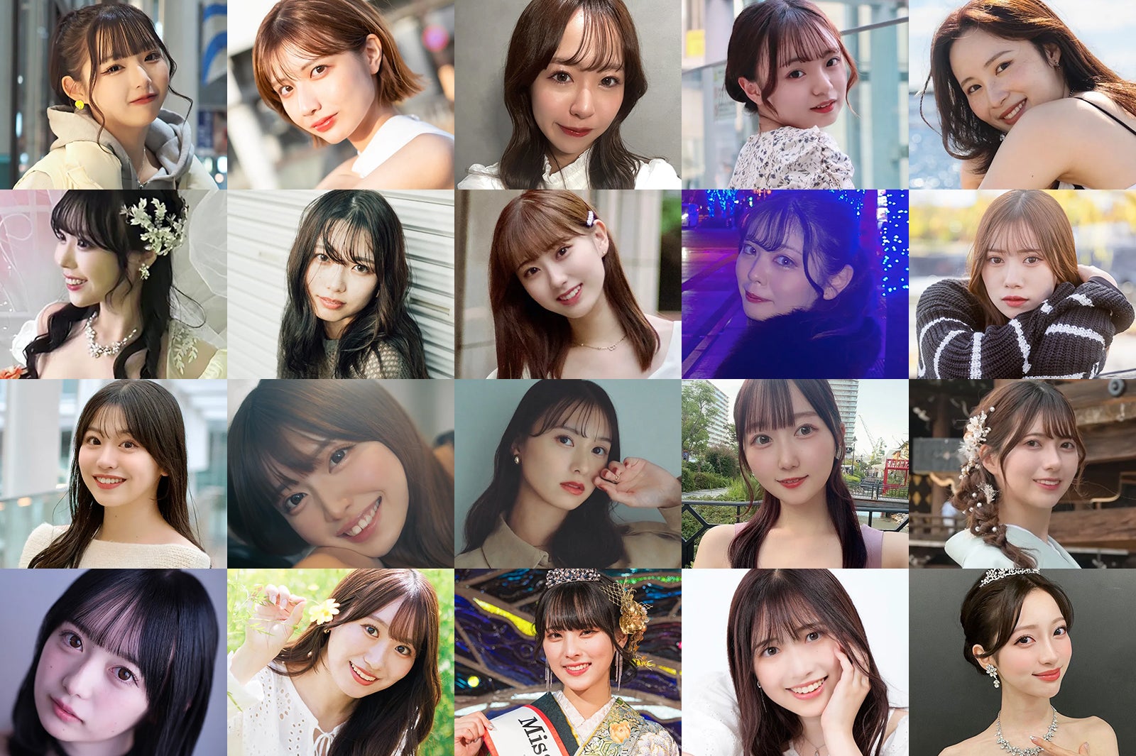 日本一のミスキャンパスを決めるコンテスト、決勝（前半）進出者20人発表＜MISS OF MISS CAMPUS QUEEN CONTEST 2024＞
