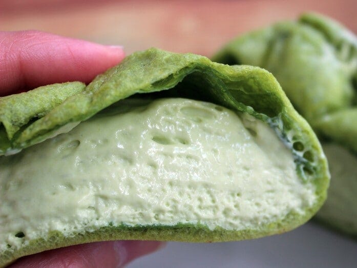 ピスタチオの香ばしい風味とミルク感が絶妙に調和しているホイップクリーム