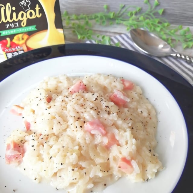 カルディのアリゴをリゾットにアレンジ