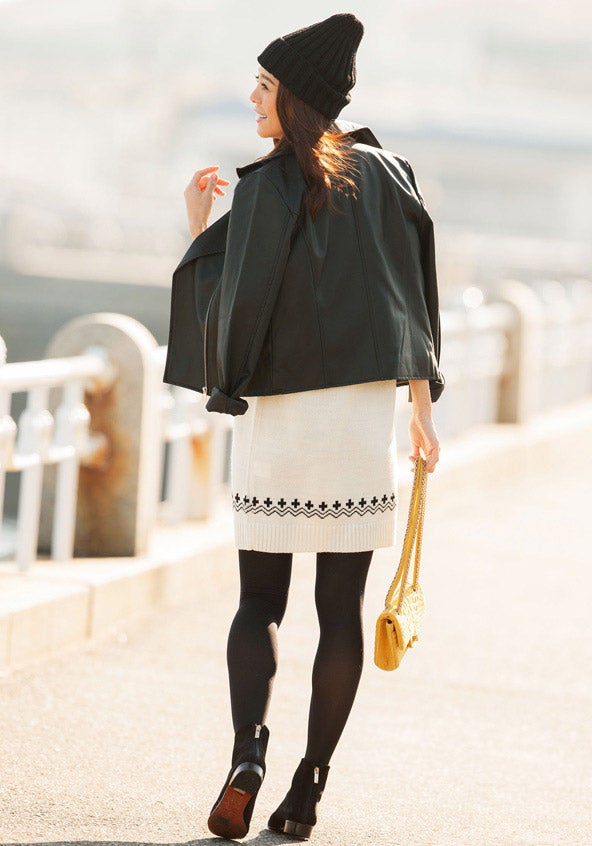 ノルディック柄ニットワンピース「STYLEST」3,200円（税別）／画像提供：STYLEST