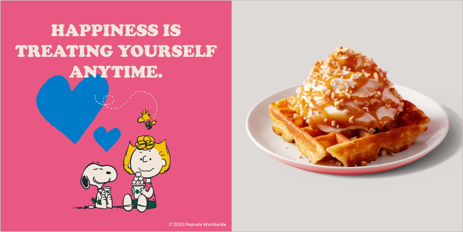 サリー・ブラウン アメリカンワッフル with キャラメル プレッツェル／画像提供：スターバックス コーヒー ジャパン