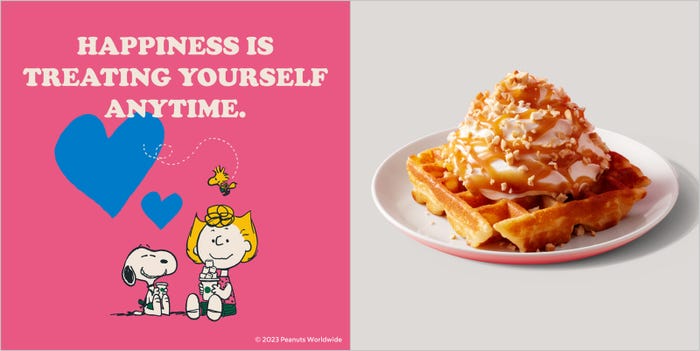 サリー・ブラウン アメリカンワッフル with キャラメル プレッツェル/画像提供:スターバックス コーヒー ジャパン