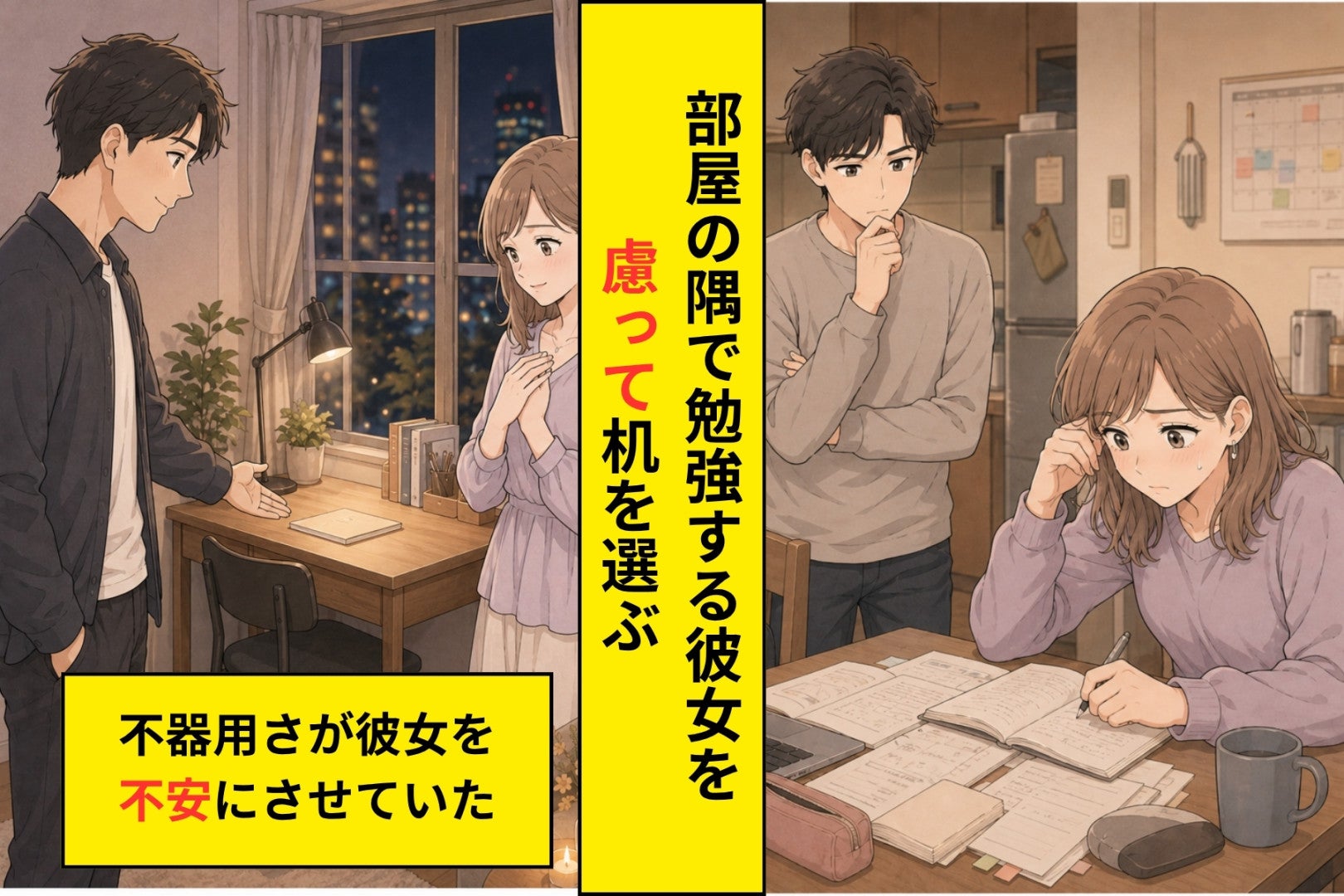 「机だけにしよう」冷たく言った僕が、本当はその机を彼女のために選んでいた話