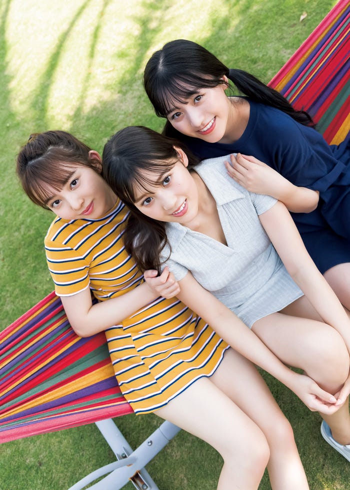 塚田百々花、光野有菜、蓼沼優衣(C)Takeo Dec./集英社