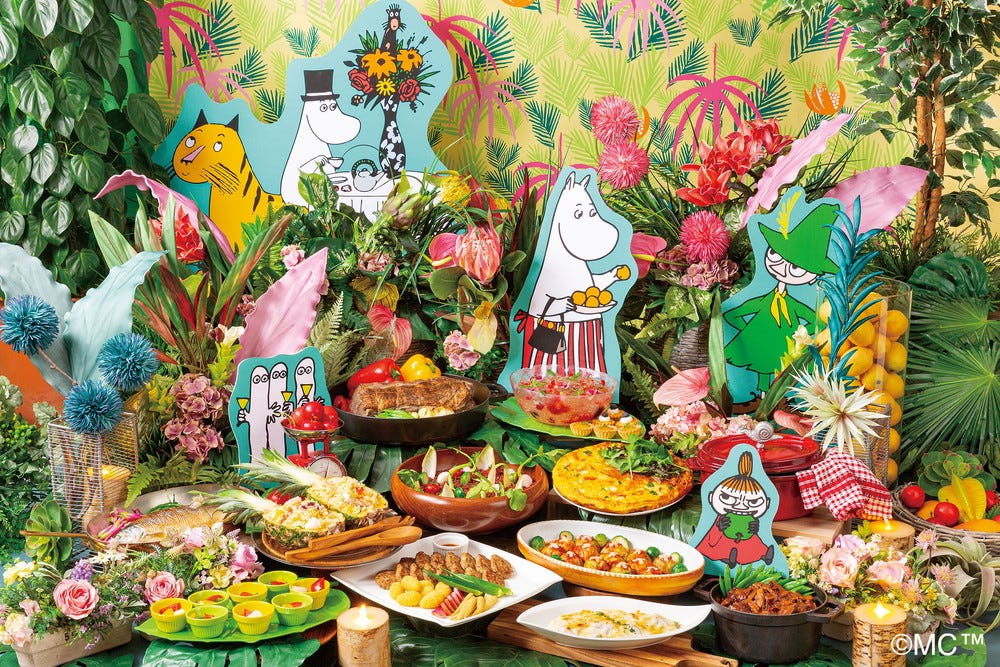 “常夏ジャングルのムーミン谷”イメージのランチ・スイーツブッフェ、京王プラザホテル八王子で開催