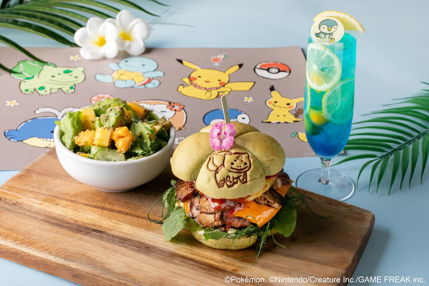 グランド ハイアット 東京、ポケモン着想コラボメニュー “フシギダネ”バーガーや“ピカチュウ”パフェなど