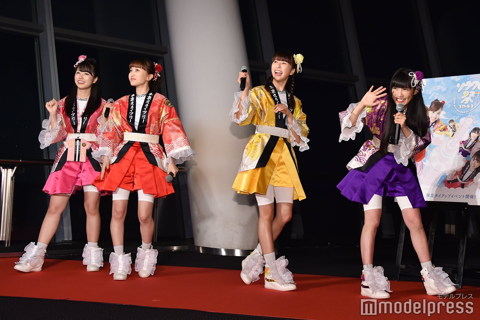 （左から）佐々木彩夏、百田夏菜子、玉井詩織、高城れに（C）モデルプレス