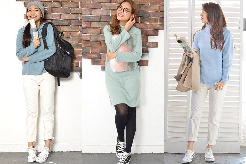 淡色が可愛い♡ニットは「ペールトーン」がこの冬使える／画像提供：coca【モデルプレス】