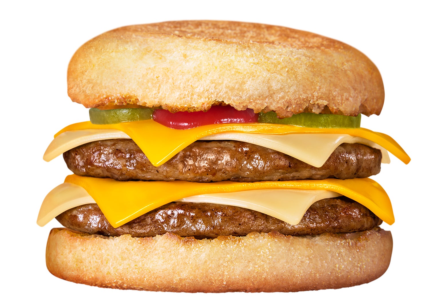 チーチーダブチソーセージ マフィン（提供写真）