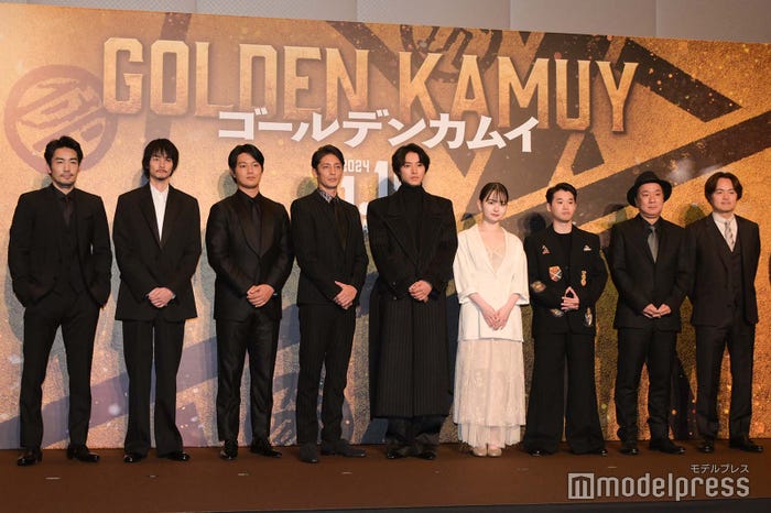 (左から)大谷亮平、柳俊太郎、工藤阿須加、玉木宏、山崎賢人、山田杏奈、矢本悠馬、久保茂昭監督、松橋真三プロデューサー(C)モデルプレス