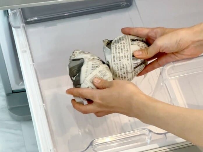 新聞紙で包んで野菜室へ。約1カ月もちます