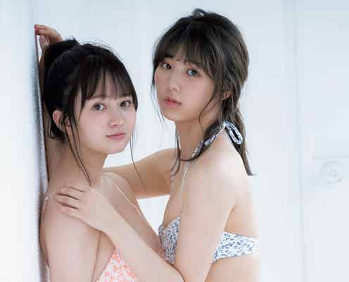 SKE48江籠裕奈&菅原茉椰、初のペア水着撮影で美ボディ披露