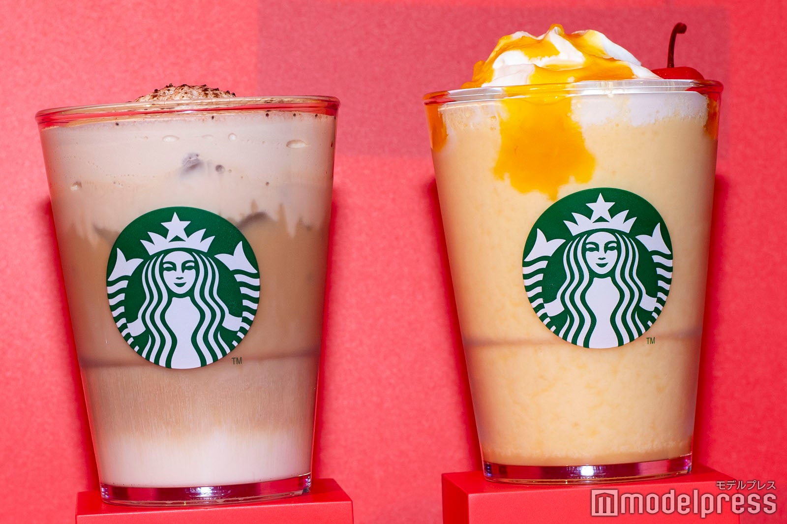 「ふわふわ ムース コーヒー GYU‐NEW」「フルーツGYU‐NEW フラペチーノ」（C）モデルプレス