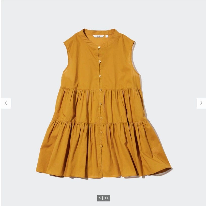 ユニクロ　uniqlo　レディース　アイテム　おすすめ　オススメ　トレンド　人気　コスパ　使える　おしゃれ　お洒落　オシャレ　2022　夏　トップス　ブラウス　イエロー　ノースリーブ