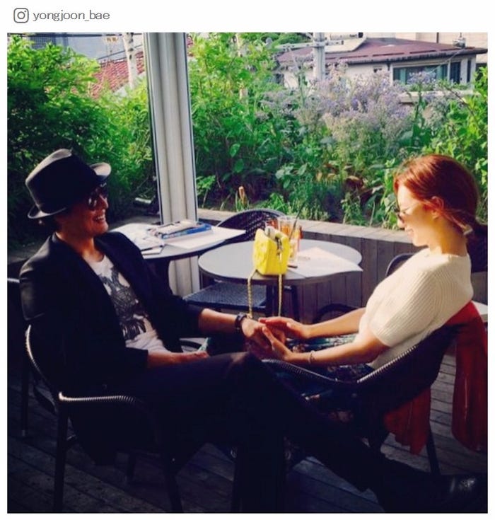 ペ・ヨンジュン&パク・スジンの2ショット/ペ・ヨンジュンInstagramより