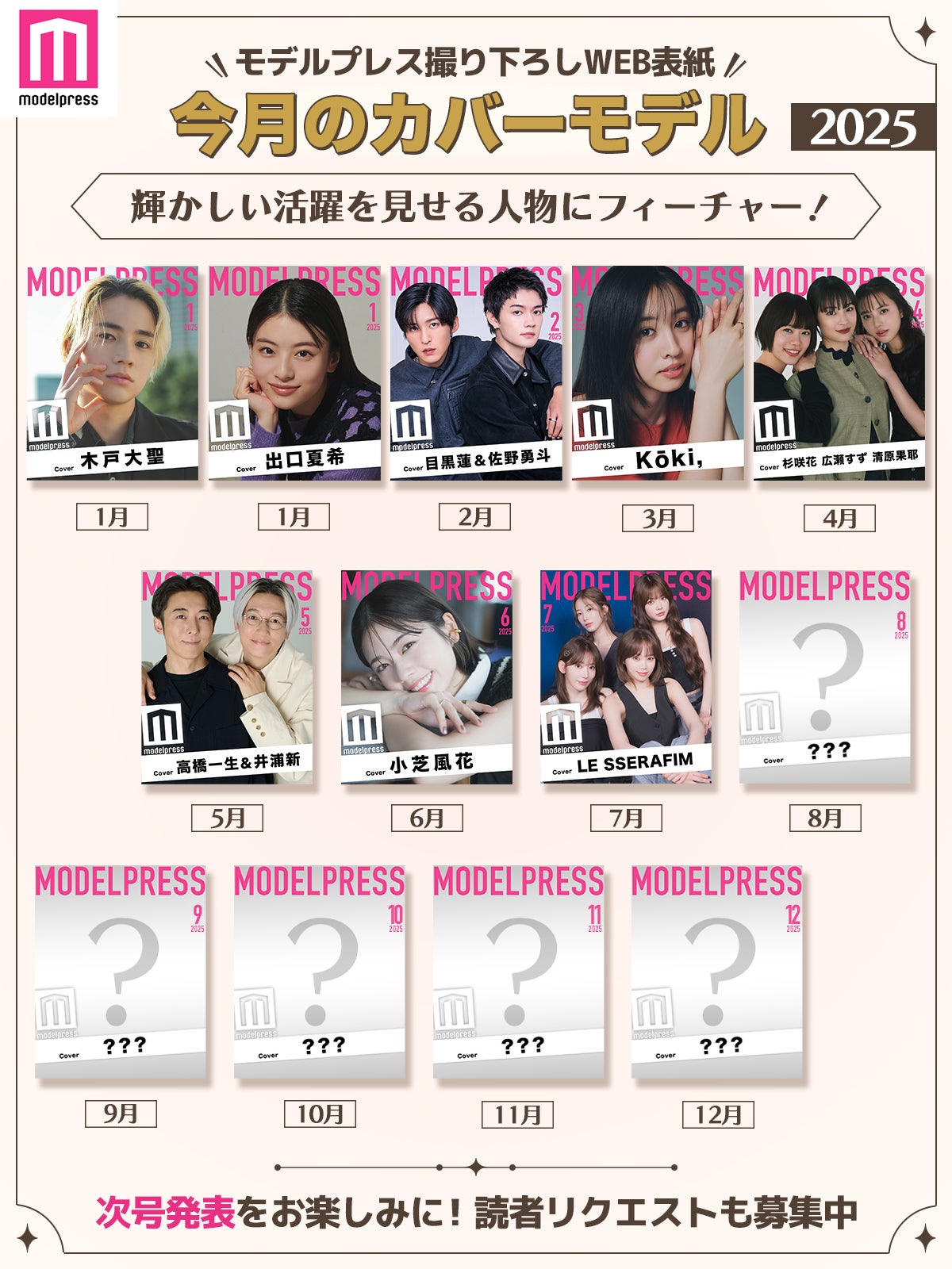 2025年モデルプレス「今月のカバーモデル」（C）モデルプレス