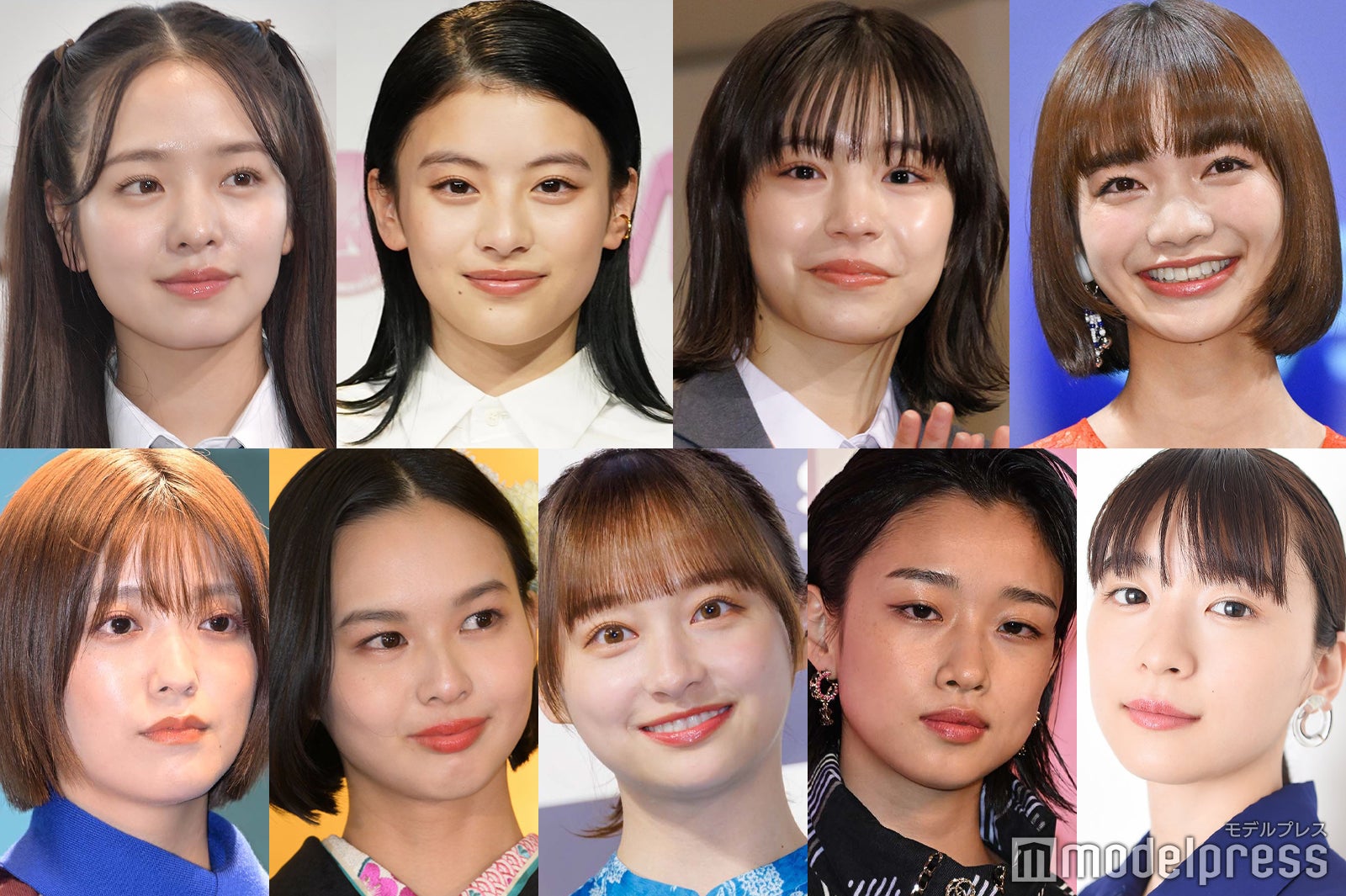 （上段左から）横田真悠、出口夏希、當真あみ、見上愛（下段左から）工藤美桜、白河れい、影山優佳、河合優実、鳴海唯（C）モデルプレス
