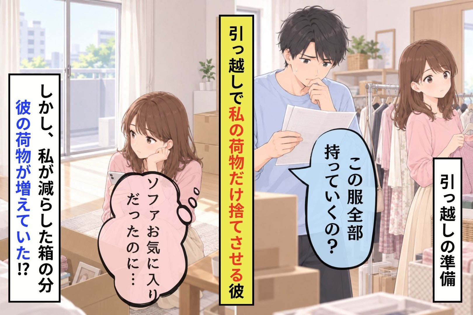 「増えてるのは、全部そっちの荷物だよ」と引っ越しの見積もりで言った彼→当日トラックに積まれていた段ボール