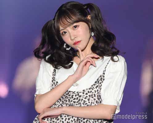 FRUITS ZIPPER櫻井優衣、美脚のぞくヒョウ柄ワンピ姿 “あざとポーズ”も炸裂【TGC熊本2024】