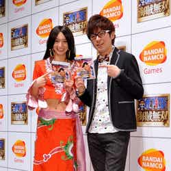 (写真左)漫画「ONE PIECE」ボア・ハンコックのコスプレで登場したSDN48芹那、(写真右)オリエンタルラジオ藤森慎吾