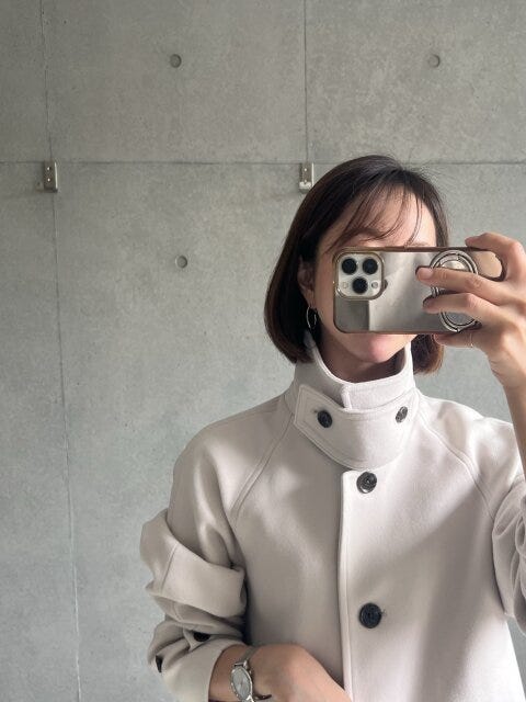 GUのコートの襟もと