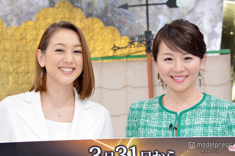 SHELLY（左）と大橋未歩アナ（右）