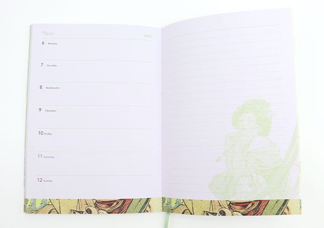 宝島社雑誌付録ＧＬＯＷ12月号のミュシャの2026年スケジュール帳6