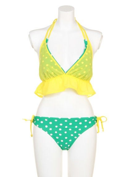 コンビカラードットビキニ「ROXY」14,040円(税込)