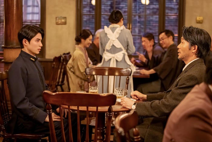 本田響矢、高橋努「波うららかに、めおと日和」第8話(C)フジテレビ