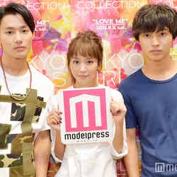 モデルプレスのインタビューに応じた（左から）野村周平、桐谷美玲、山崎賢人（C）モデルプレス
