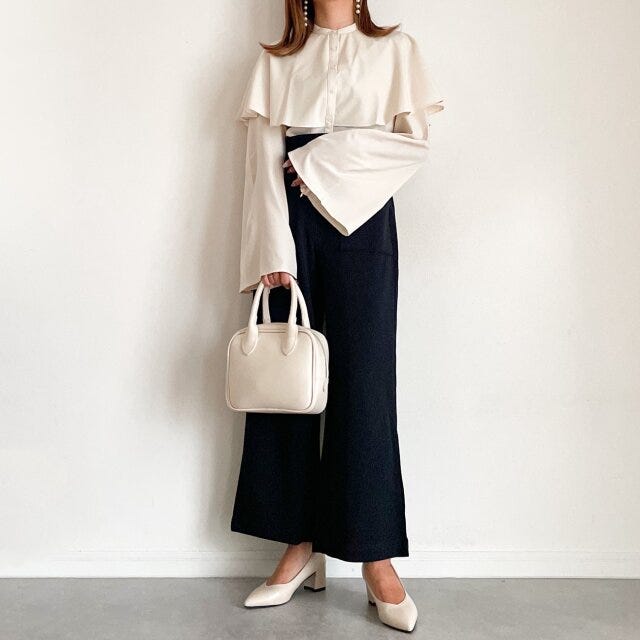 モノトーンコーデ ワイドパンツ モノトーンコーデ ワイドパンツ