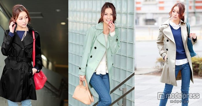 「選べる3カラー パイピング ダブル トレンチコート」5,900円(税込)/Photo by ホンコンマダム