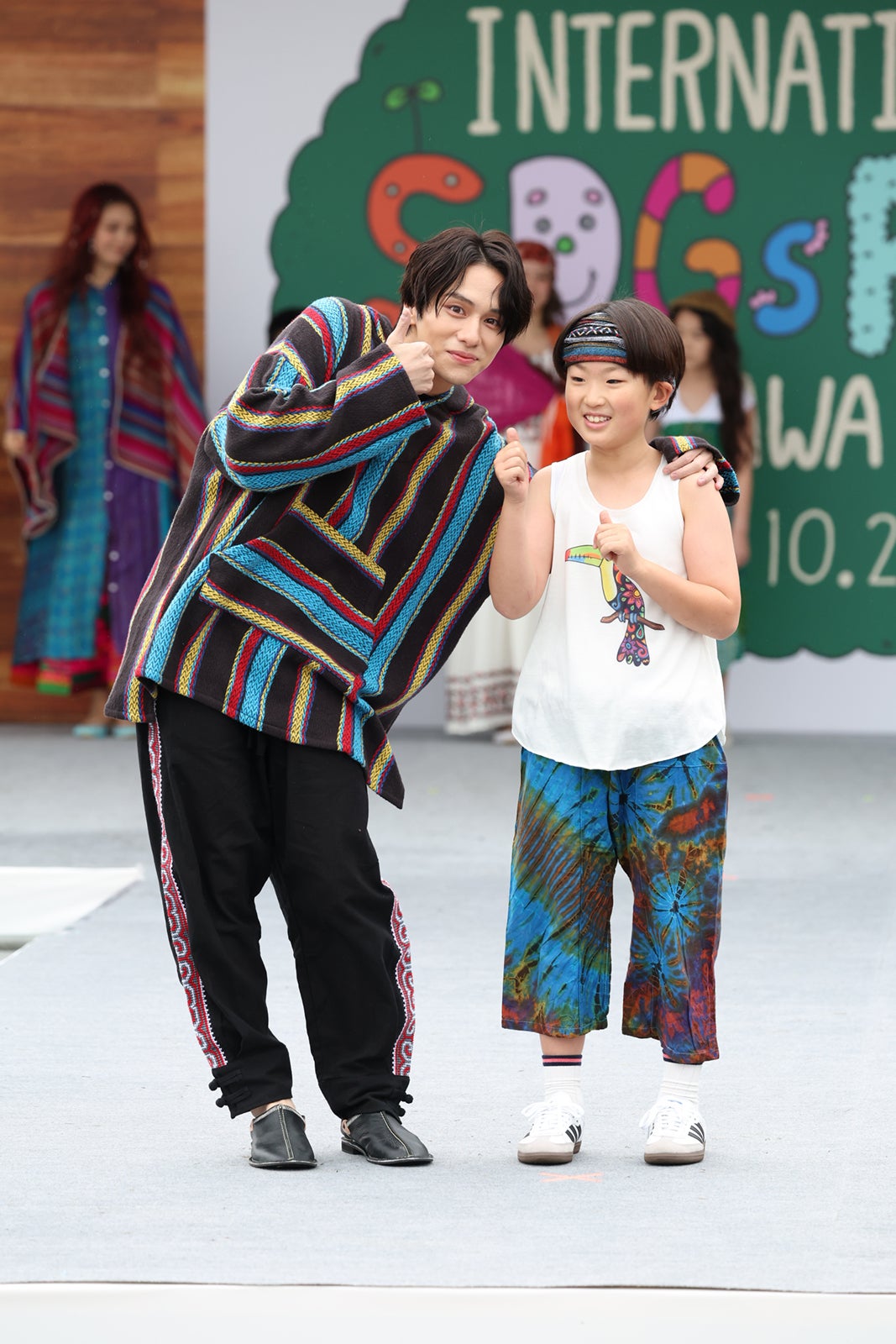 山下幸輝・「今日好き」米澤りあら、キッズモデルとランウェイ オリエンタルファッション着こなす【SDGs FES】