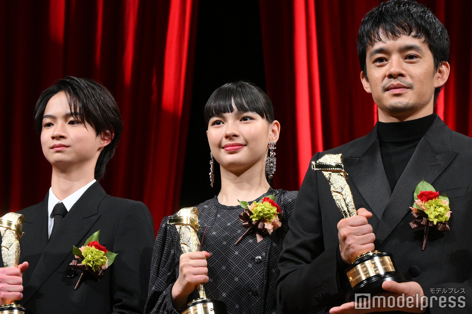 越山敬達、中西希亜良、池松壮亮（C）モデルプレス