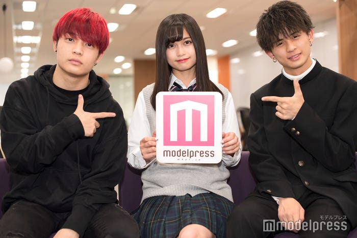 インタビューに応じた成瀬、西山乃利子、北出大治郎(C)モデルプレス