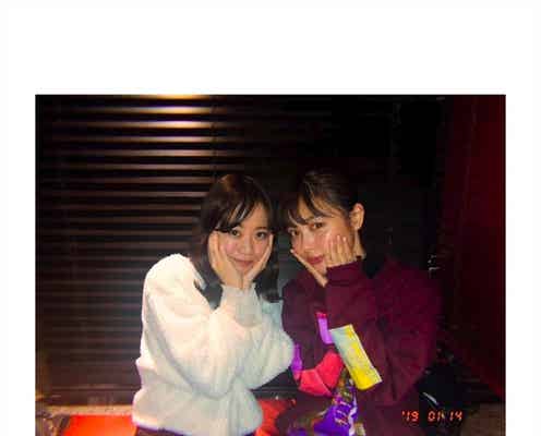 内田理央、元ベビレ林愛夏と“おそろいポーズ”で2ショット「2人とも可愛い」と反響