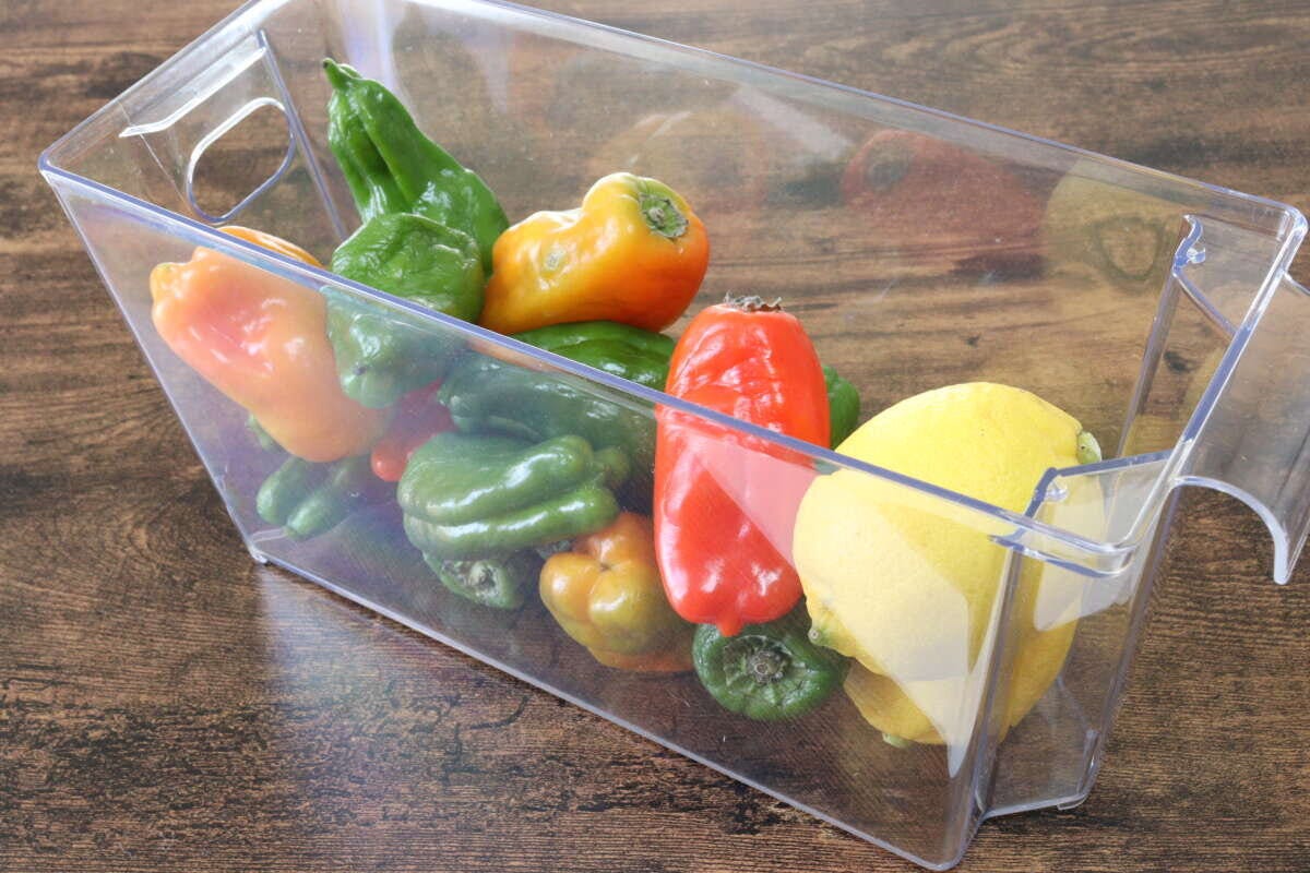 スタックができるクリア冷蔵庫収納ケース（27cm×10cm×13.5cm）　使用例