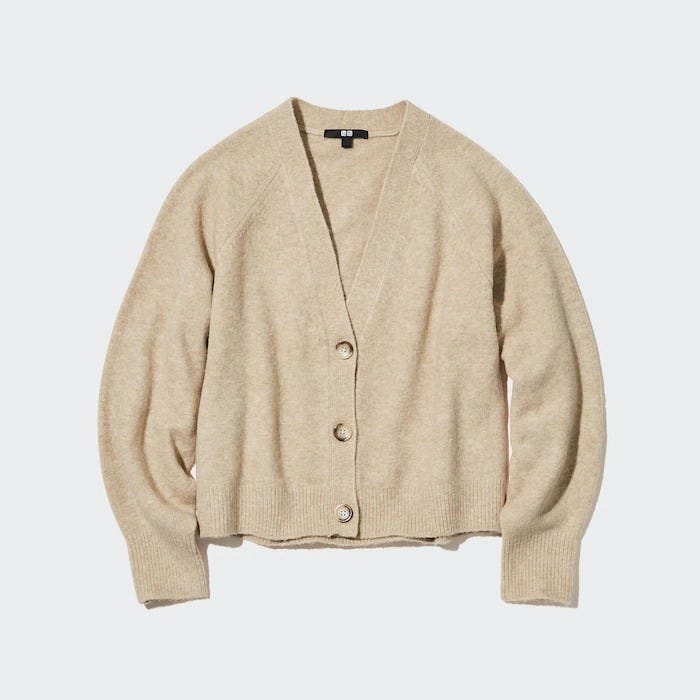 ユニクロ　uniqlo　レディース　おすすめ　オススメ　コスパ　2023　冬　カーディガン　スフレヤーンショートカーディガン　スフレヤーン